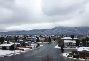 Atmospheric river storm over Southern California with heavy rainfall