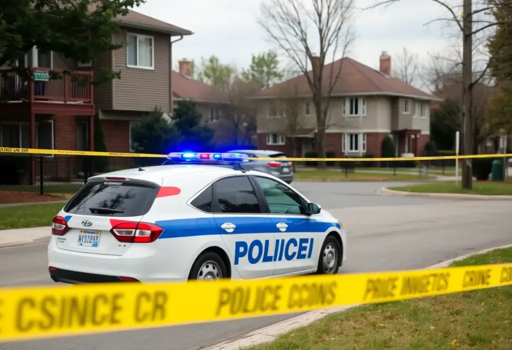 LAPD officers at crime scene in Winnetka