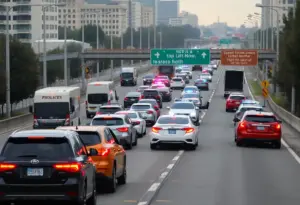 Traffic backed up on the 10 Freeway due to a police investigation
