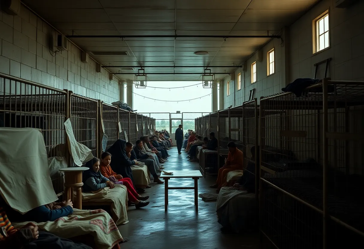 Overcrowded and unsanitary conditions at Adelanto ICE Processing Center.