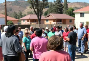 Residents of Altadena collaborating on community recovery efforts after the Eaton Fire