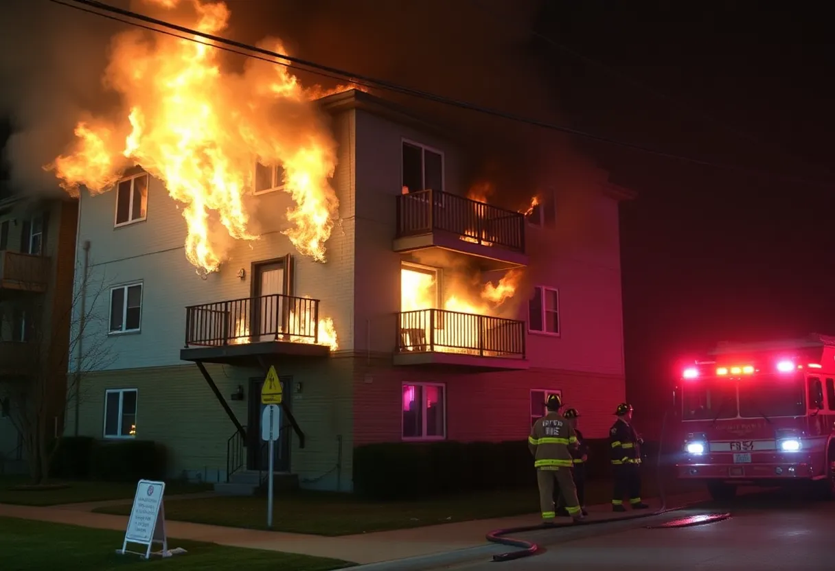 Firefighters responding to an explosion in Bell Gardens