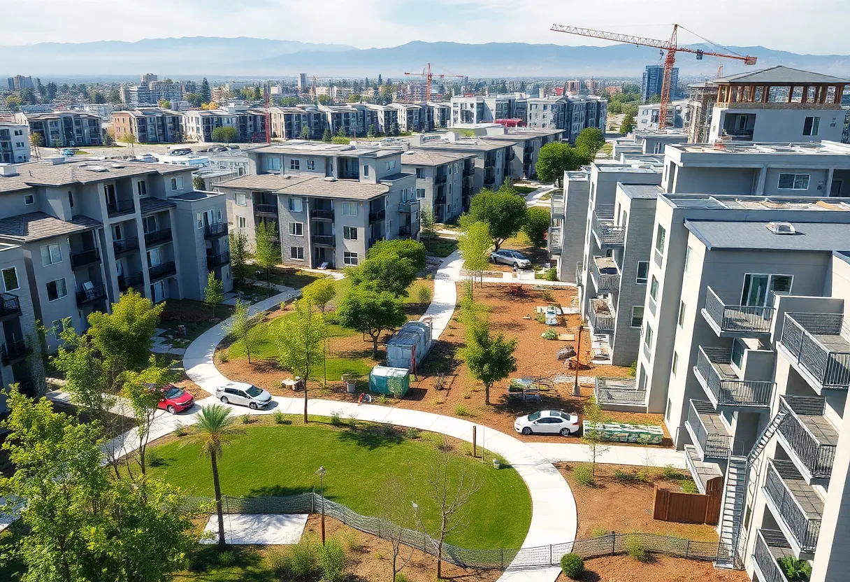 New housing development in California showcasing affordability