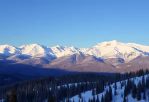 Sierra Nevada mountains with snowpack
