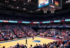 Crowd at Clippers vs Lakers game in Inglewood