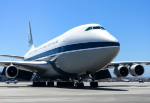 Boeing E-4B Nightwatch aircraft at Los Angeles International Airport