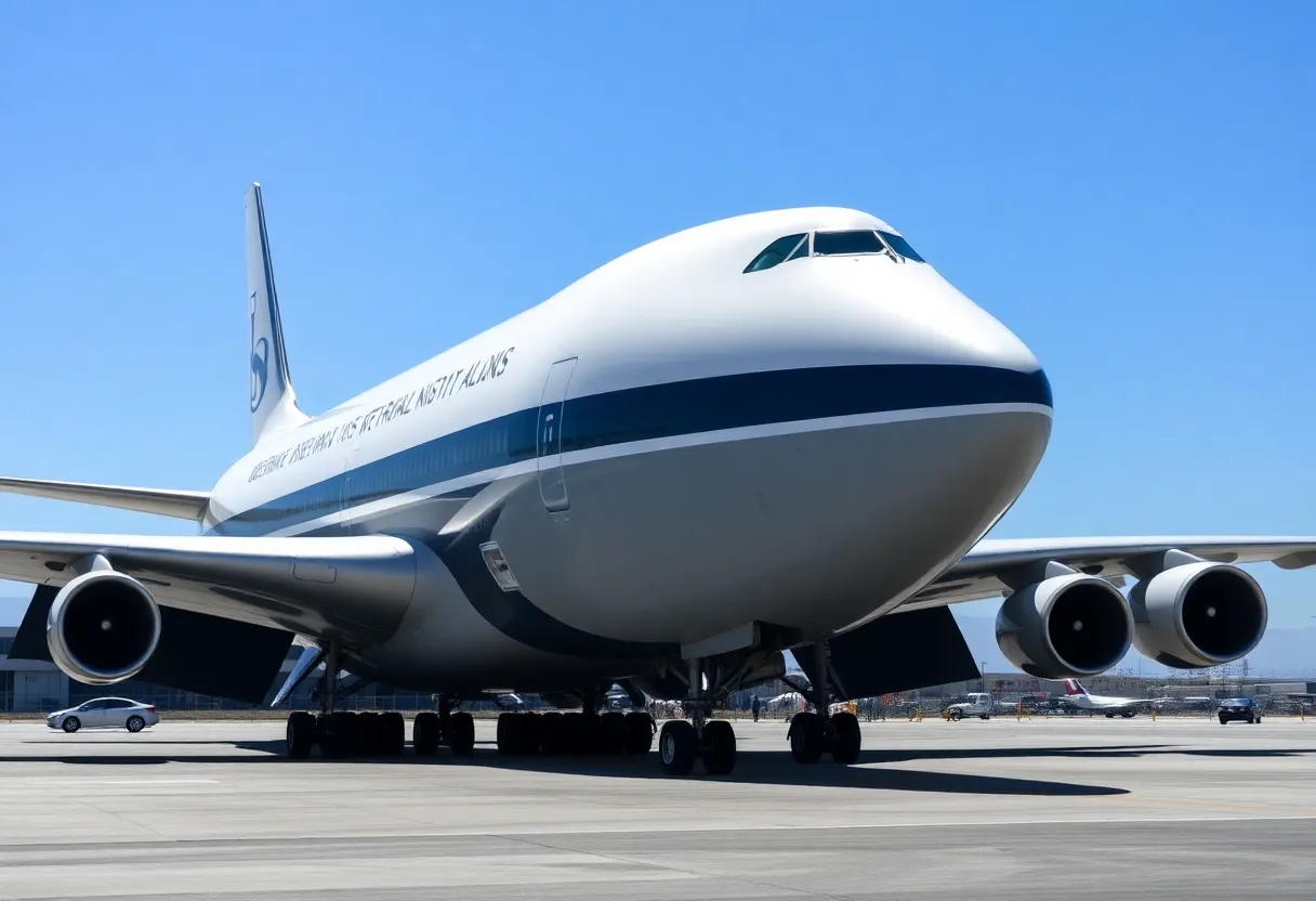 Boeing E-4B Nightwatch aircraft at Los Angeles International Airport