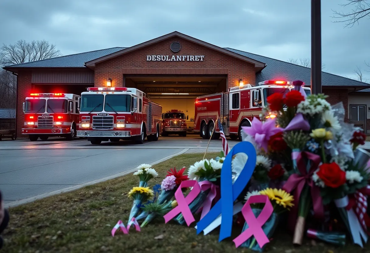 Firehouse of Glendale Fire Department with emergency vehicles