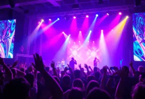 Lady Gaga performing at MAYHEM: Requiem concert in Los Angeles