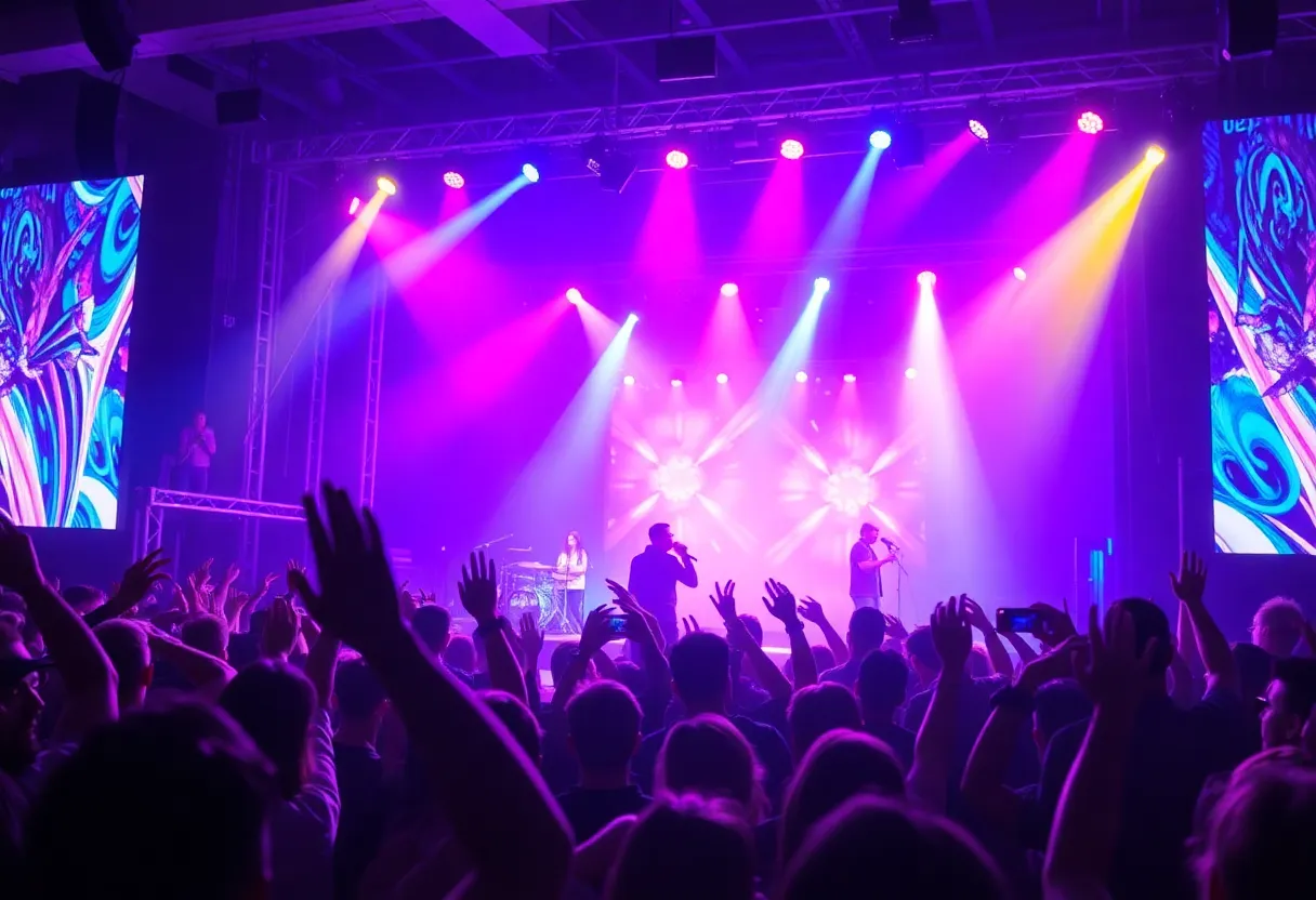 Lady Gaga performing at MAYHEM: Requiem concert in Los Angeles