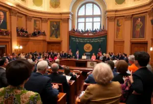 Governor Newsom delivering his State of the State address in California