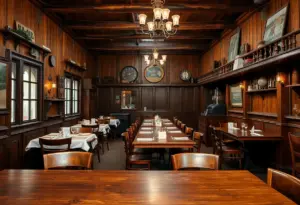 Interior of Original Saugus Cafe showcasing its historic charm