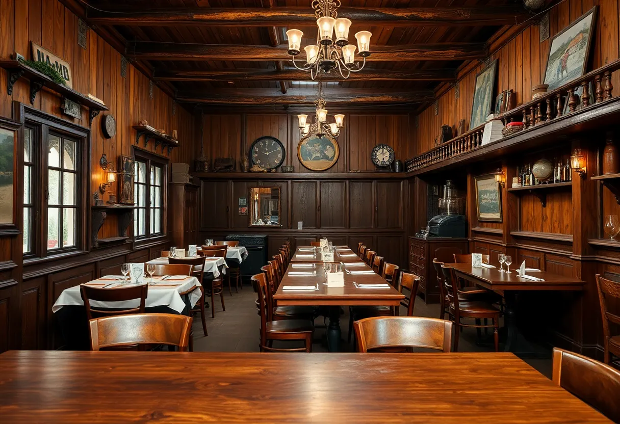 Interior of Original Saugus Cafe showcasing its historic charm