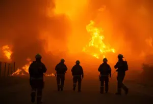 Firefighters battling the Palisades fire in Los Angeles