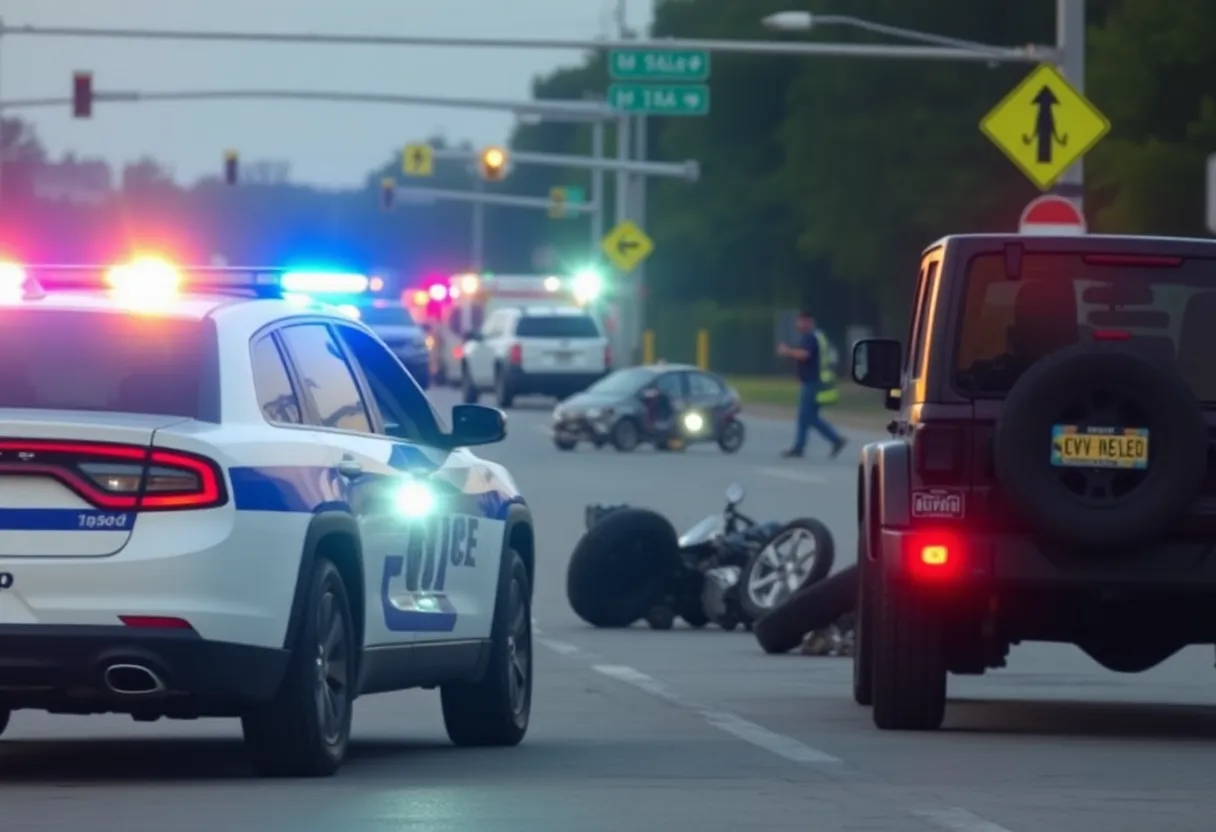 Emergency responders at a crash site in Placentia, California involving a police pursuit.