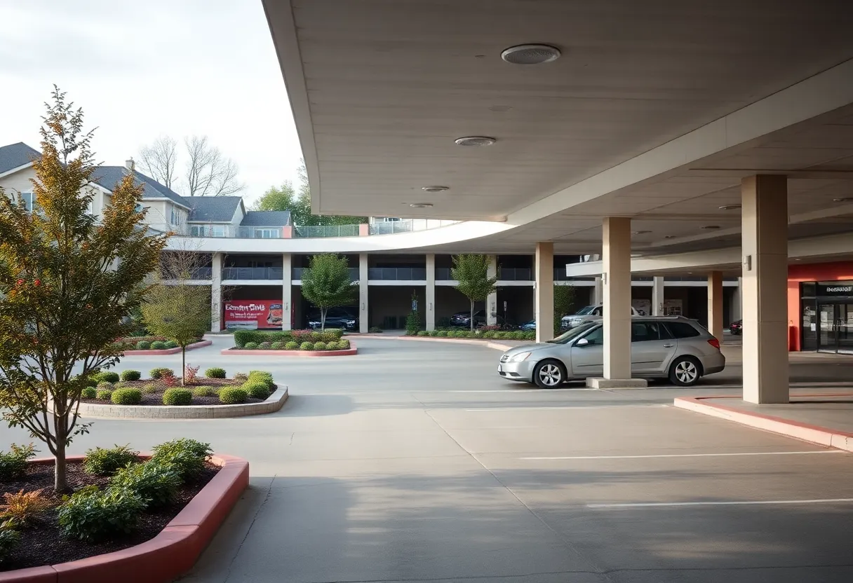 Mall parking garage in Rolling Hills Estates, CA