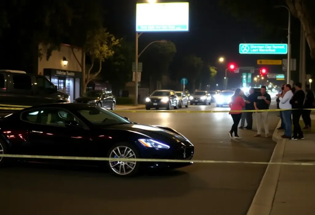Police response at a hit-and-run incident in Sherman Oaks
