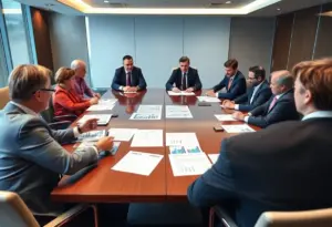 Warner Bros. Discovery board meeting discussing merger decisions.