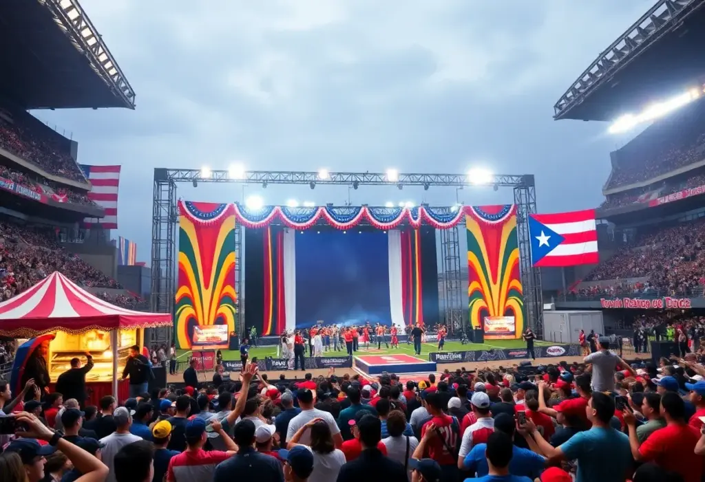 Bad Bunny performing at Super Bowl LX halftime show, showcasing cultural elements