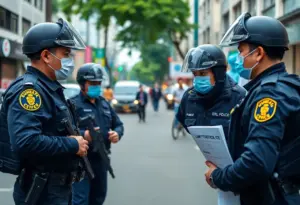 Law enforcement officials involved in human trafficking operation