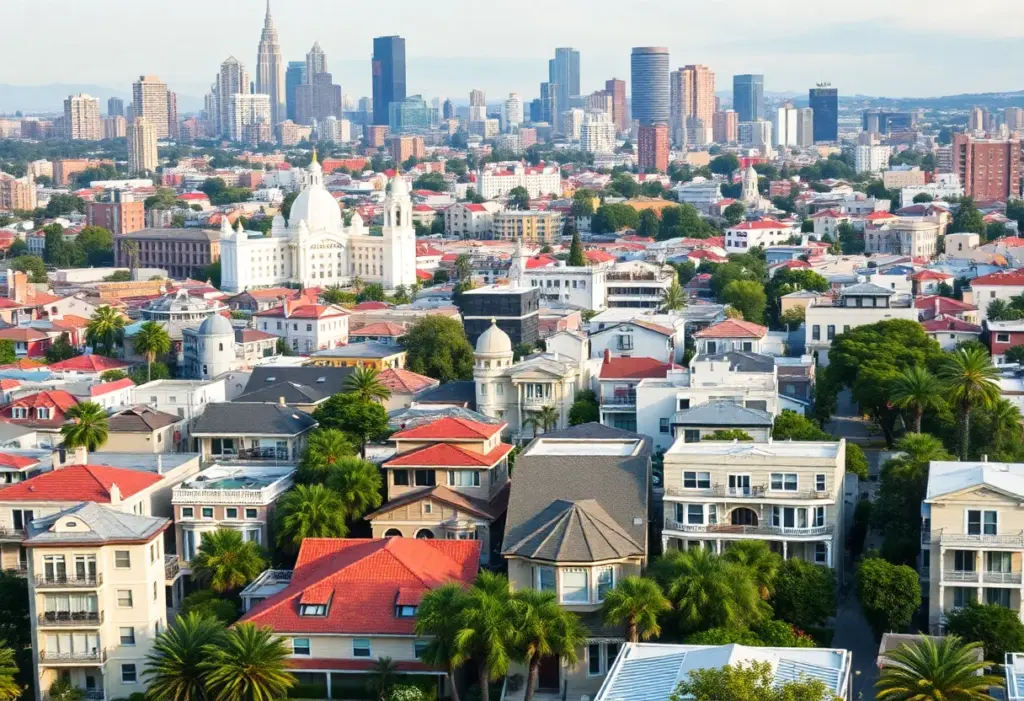 Scenic view of Los Angeles highlighting community and urban development.