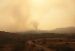 Firefighters battling wildfires in California