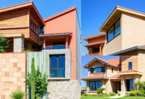 A collection of sustainable construction materials ideal for homes in Los Angeles